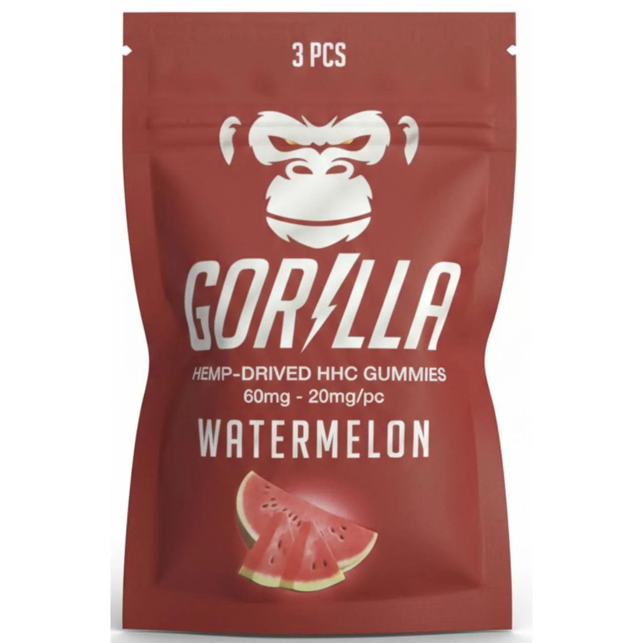 Gorilla HHC Gummies 60MG | Pack of 3 - Buy 1 Get 1 Free