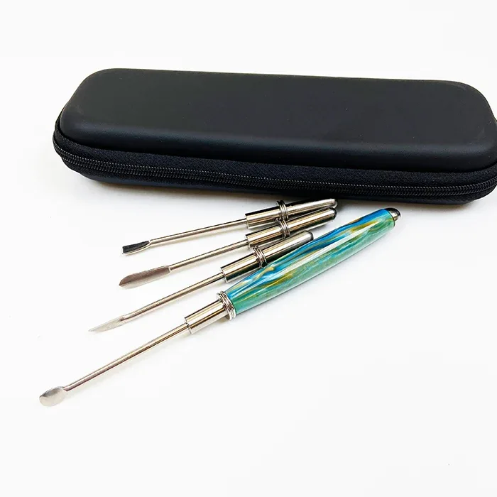 The Ultimate Titanium Dab Tool Set With Pearl Green Handle - Image 2