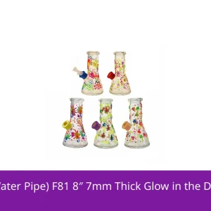 Non branded (Water Pipe) F81 8″ 7mm Thick Glow in the Dark
