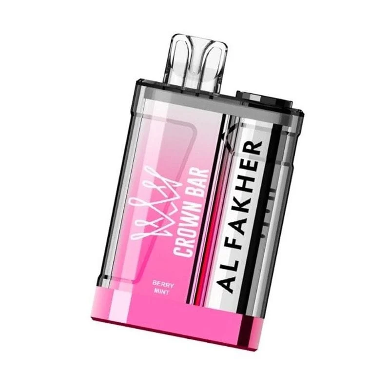 AL Fakher Crown Bar Crystal Disposable Vape (5%, 9000 Puffs) - Berry Mint
