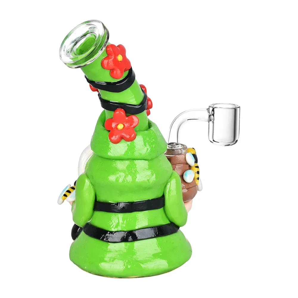 Flower Gnome Glass & Enamel Dab Rig - 7" / 14mm F - Image 2