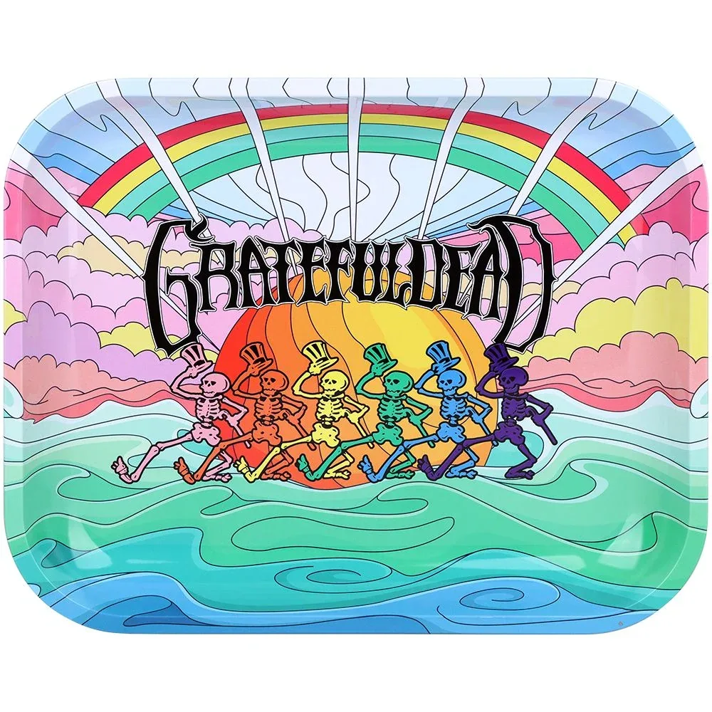 Grateful Dead x Pulsar Large Metal Rolling Tray - Under The Rainbow / 13"x11"