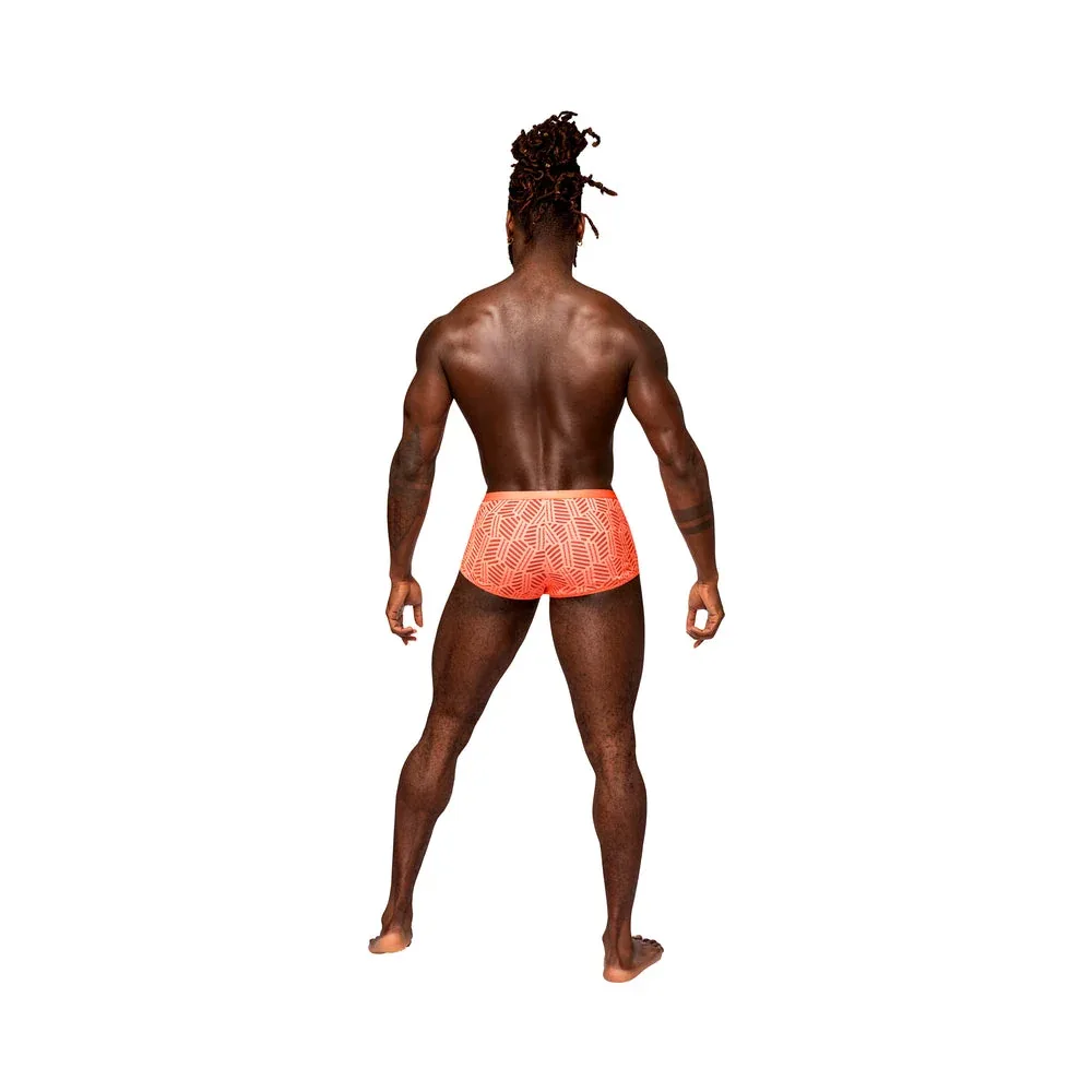 Male Power Rude Awakening Cheeky Cutout Short Neon Orange S - Image 2