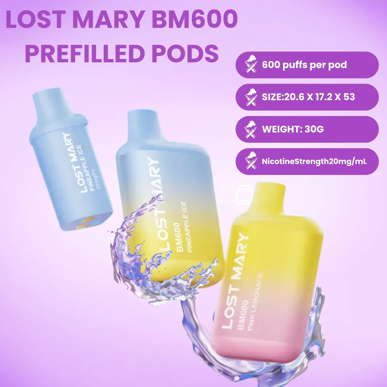Lost Mary BM600 Prefilled Rechargeable Pod Kit - Image 2