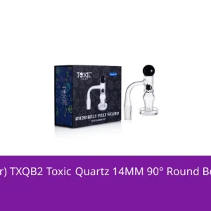 MKGlass (Banger) TXQB2 Toxic Quartz 14MM 90° Round Belly Fully Welded Terp Slurper Set