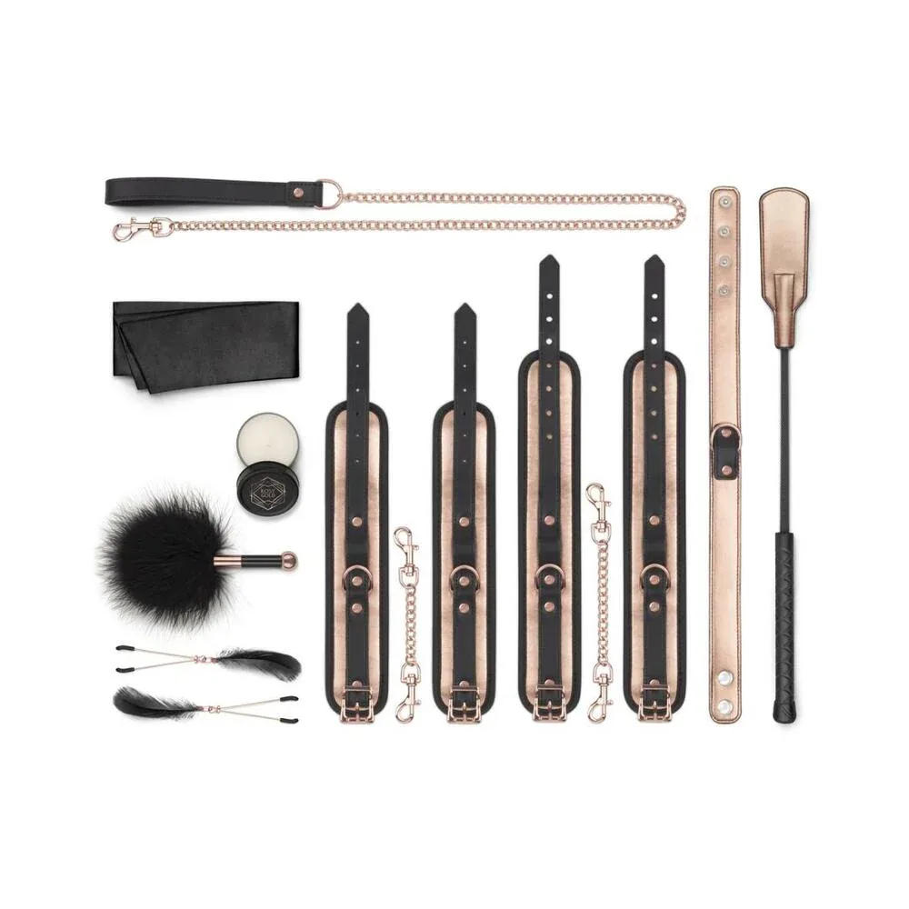 Rosy Gold Nouveau 9-Piece BDSM Set - Image 2