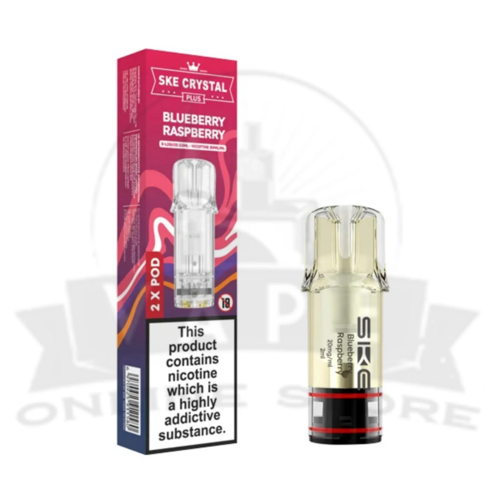 Blueberry Raspberry SKE Crystal Plus Pre-Filled Pod flavour | Pack Of 2