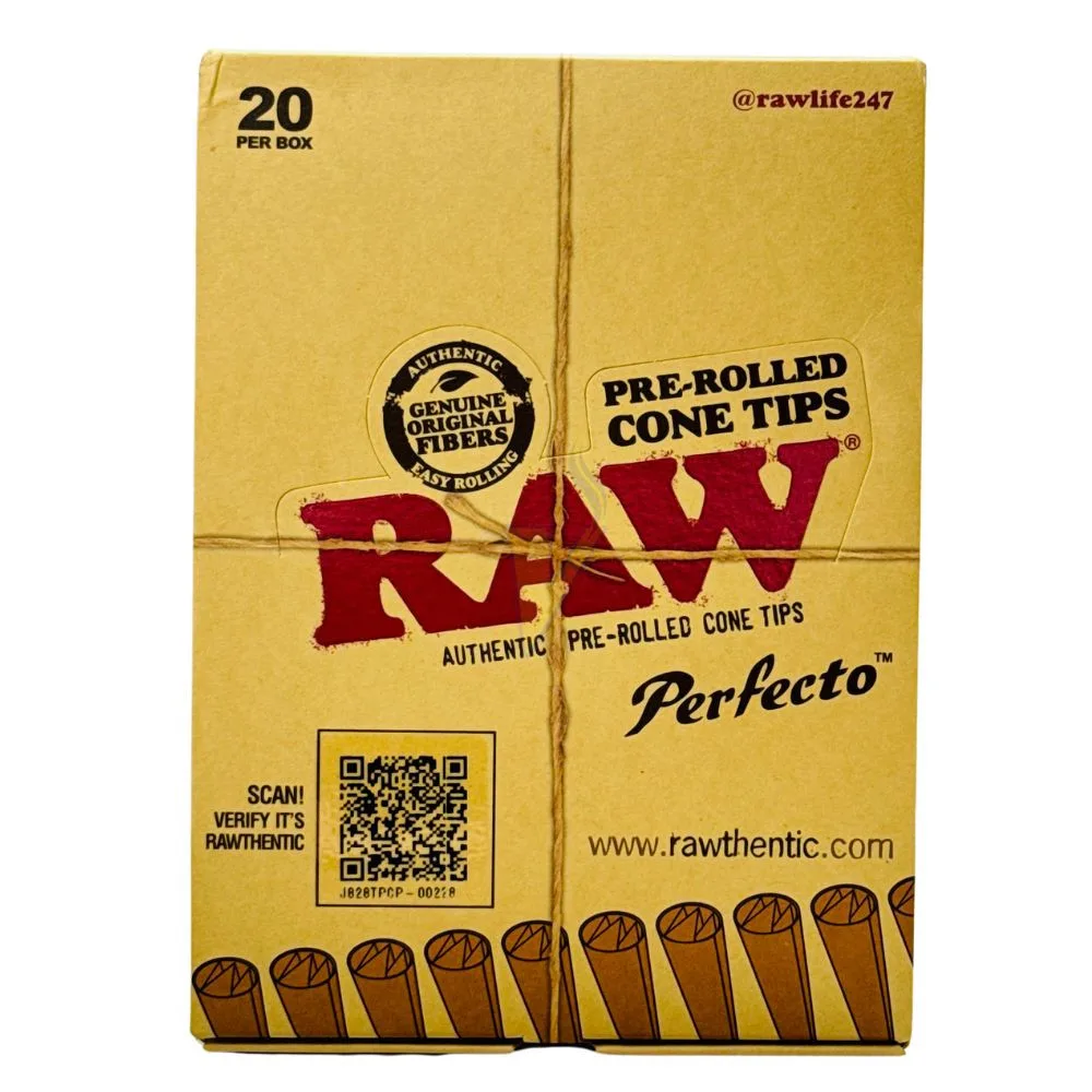 Raw 20ct Pre Rolled Cone Tips 20 Pack