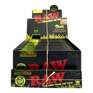 Raw Black King Size Slim Organic Hemp Papers