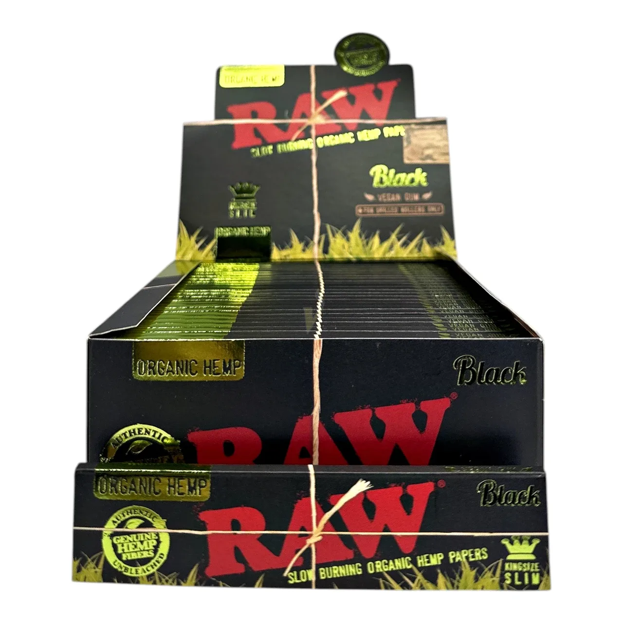 Raw Black King Size Slim Organic Hemp Papers