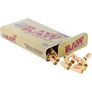Raw PreRolled Tips Tins Pack of 1 | 100 COUNT