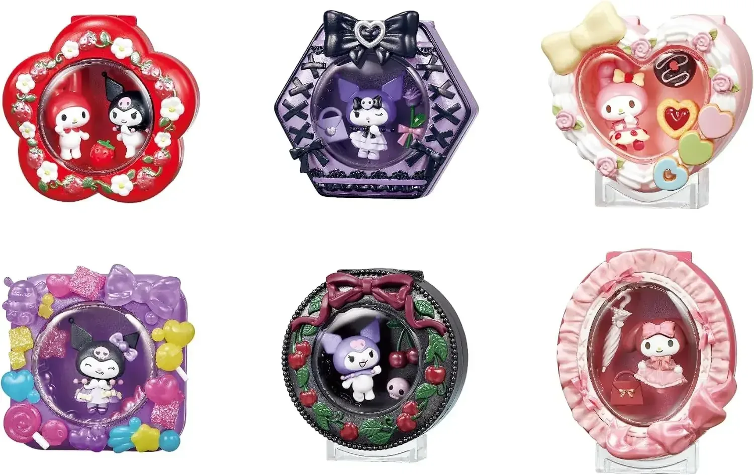 Re-Ment Sanrio My Melody Kuromi Melty Compact PVC Figure 4.5in