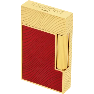 S.T. Dupont Ligne 2 Horse Mane Guilloche Lighter - Red