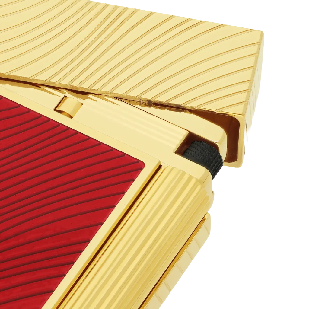 S.T. Dupont Ligne 2 Horse Mane Guilloche Lighter - Red - Image 2