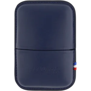 S.T. Dupont Ligne 2 Lighter Case – Dark Blue Leather