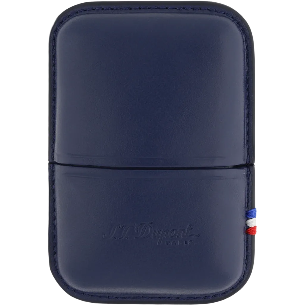S.T. Dupont Ligne 2 Lighter Case – Dark Blue Leather