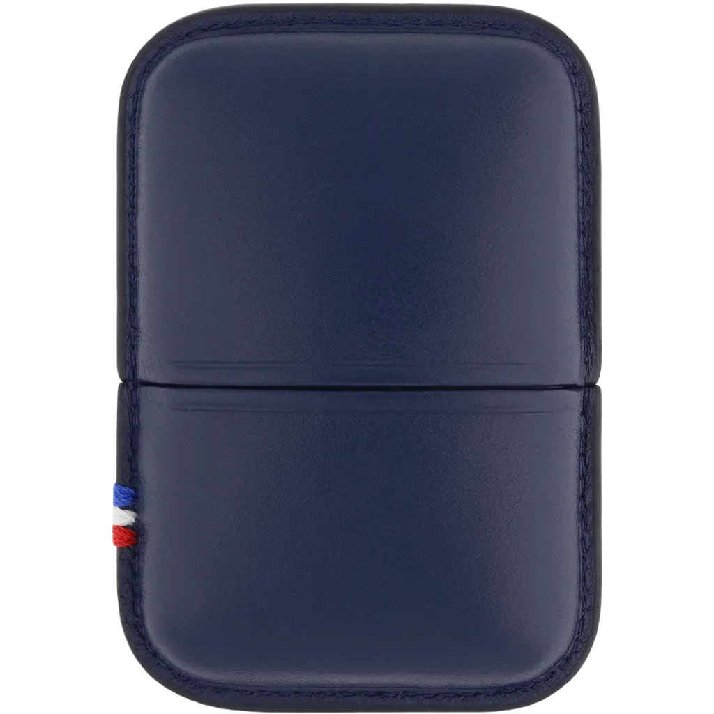 S.T. Dupont Ligne 2 Lighter Case – Dark Blue Leather - Image 2