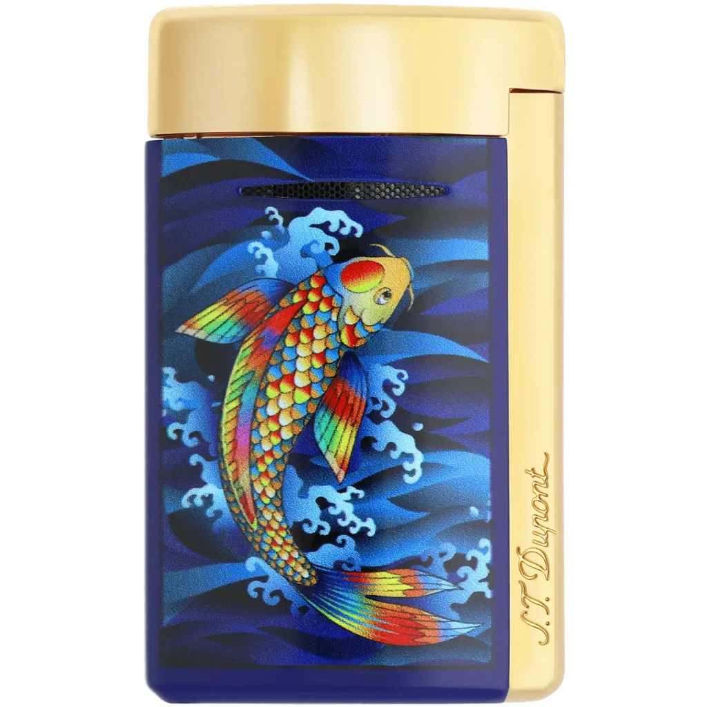 S.T. Dupont Minijet Lighter – Blue Koi Fish
