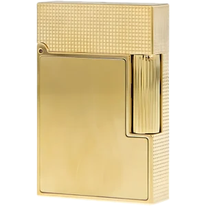 S.T. Dupont Small Ligne 2 Lighter – Brushed Yellow Gold