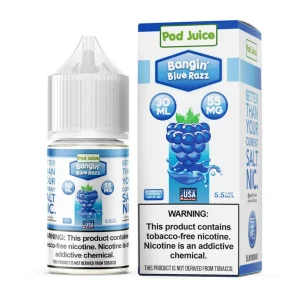 Salt Bangin' Blue Razz Tobacco Free Nicotine E-Juice 30ml | Pod Juice