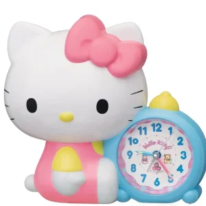 Seiko Hello Kitty White Table Alarm Clock with Talking Alarm