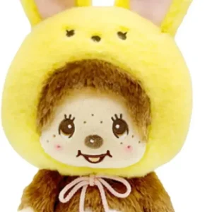 Sekiguchi Monchich Rabbit Plush Toy, 32 cm Yellow Sunlight Care