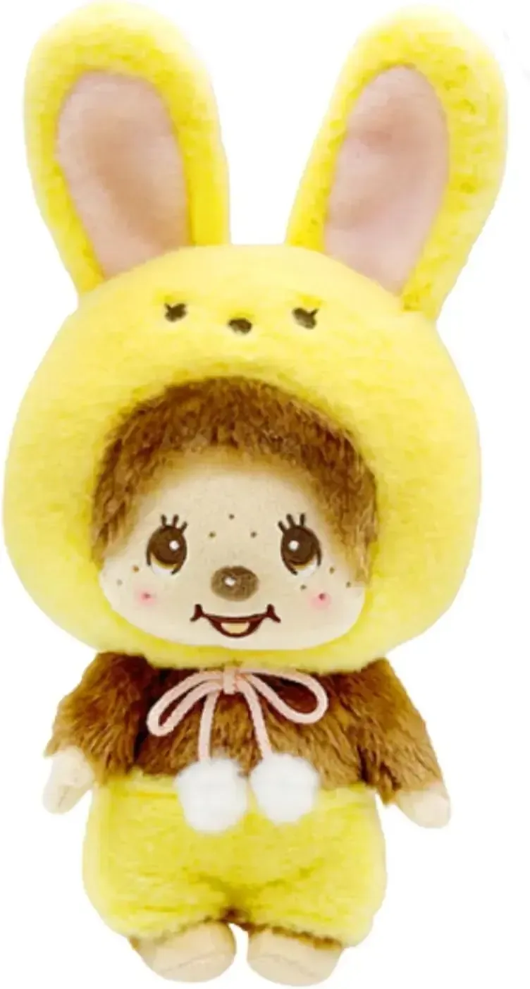 Sekiguchi Monchich Rabbit Plush Toy, 32 cm Yellow Sunlight Care