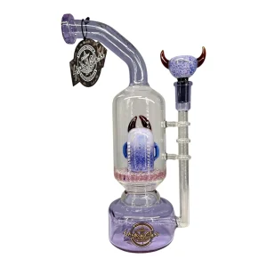 Shadow Glass 11 Inch Cross Eyed Creature Water Pipe