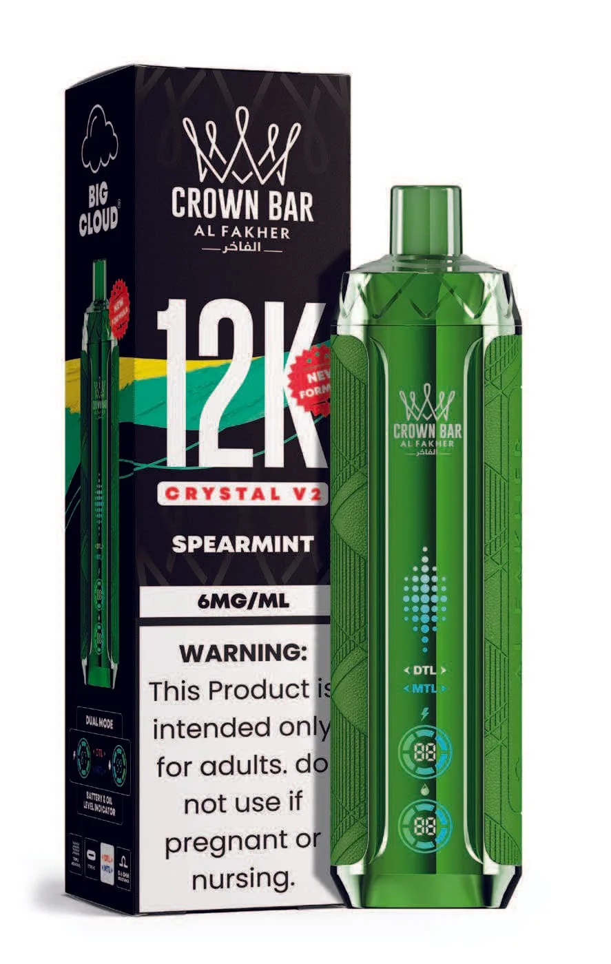 Spearmint Al Fakher Crown Bar Crystal V2 12K