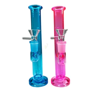Straight 7.5 Inch Bubbler with Plating Color