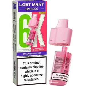 Strawberry lime Lost Mary BM6000 pod & refill 12ml