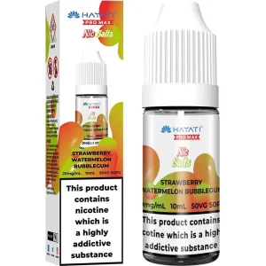 Strawberry watermelon bubblegum Hayati Pro Max Nic Salts e-liquid 10ml