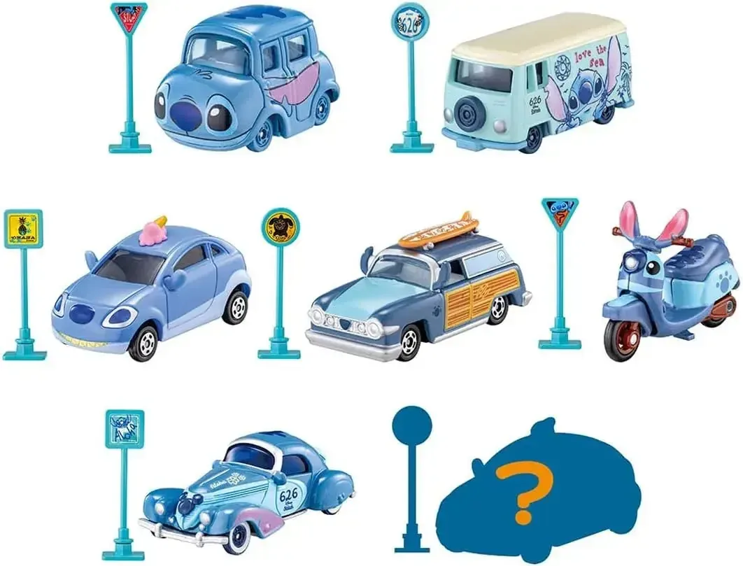 Takara Tomy Disney Motors Tomica Tunes Stitch Random Mini Car Toy