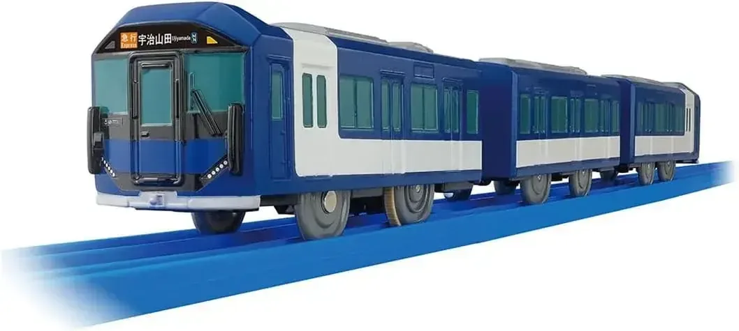 Takara Tomy Plarail Kintetsu 1A Series Blue Train Toy, 3-Car
