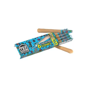 Tre House Premium Pre Roll Cones 1 1/4 Unbleached - 6PK