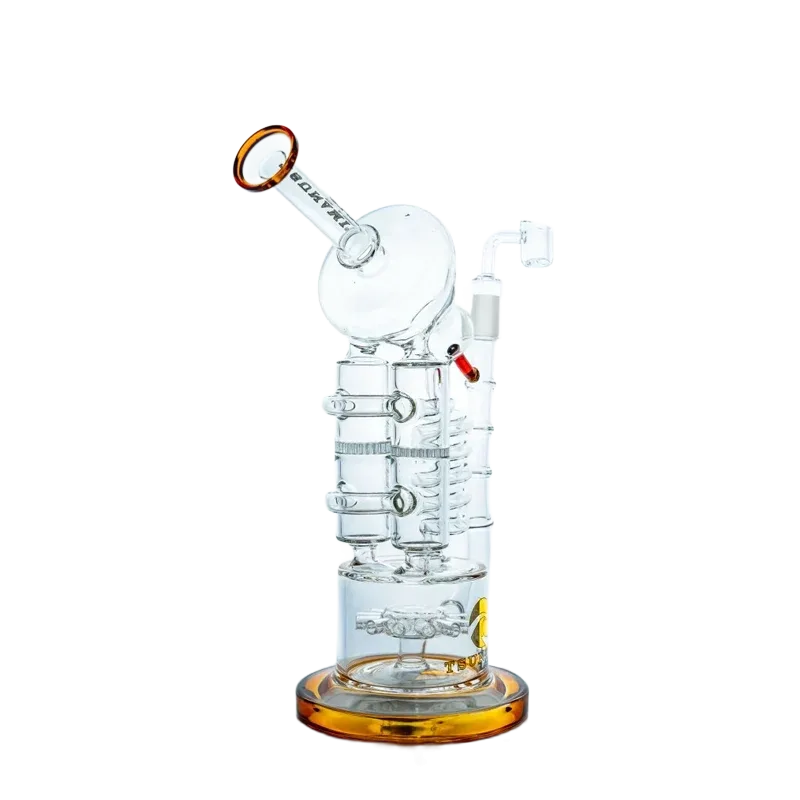 Tsunami 12″ Glass Water Pipe – Double Shower Head - Image 2