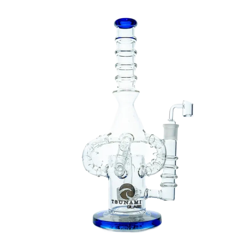 Tsunami 14″ Glass Water Pipe – Shower Head Octopus Perc