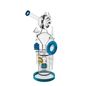 Tsunami 15″ Glass Water Pipe – Shower Head Donut Recycler