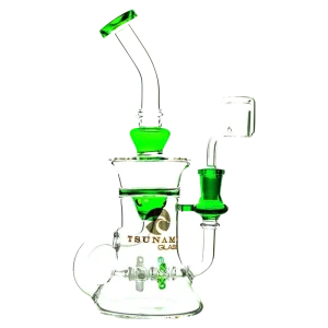 Tsunami 9″ Glass Water Pipe & Concentrate Rig – Propeller Recycler