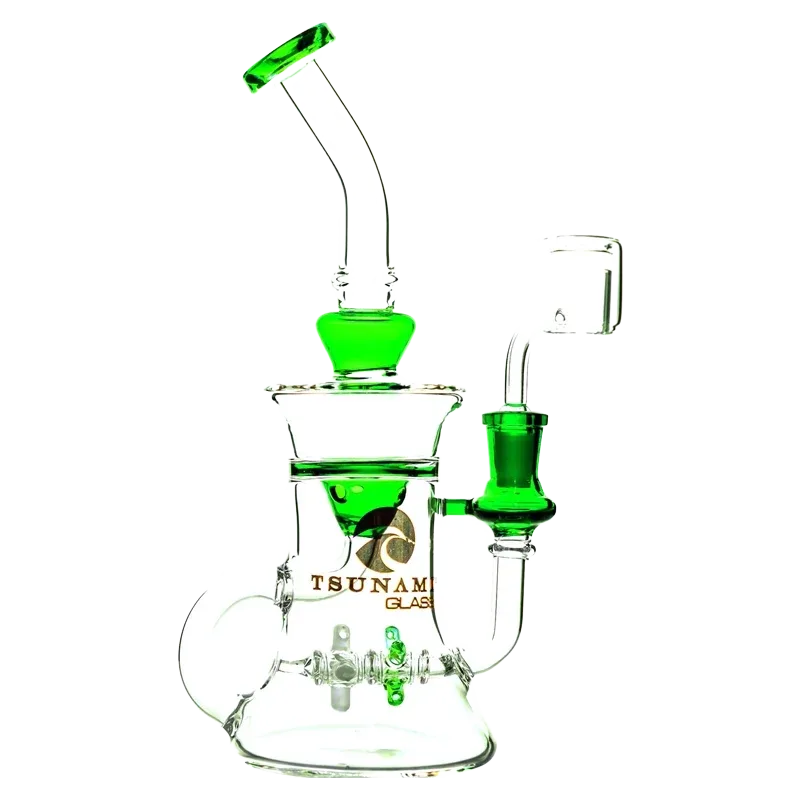Tsunami 9″ Glass Water Pipe & Concentrate Rig – Propeller Recycler
