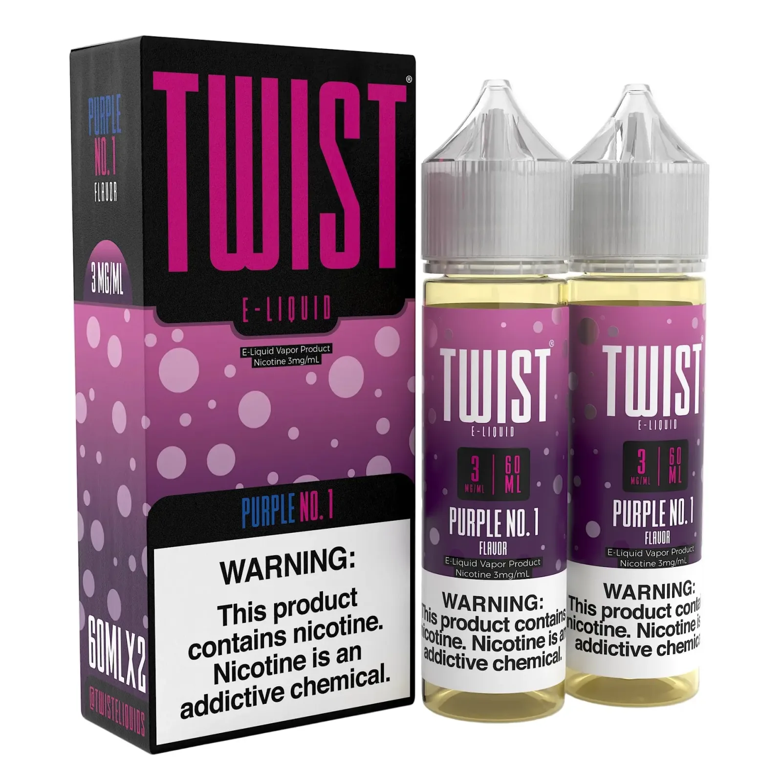 TWIST E-Liquid – Purple No.1 (Berry Medley Lemonade) – 120ML E-Liquid (Twin 60ML Pack)