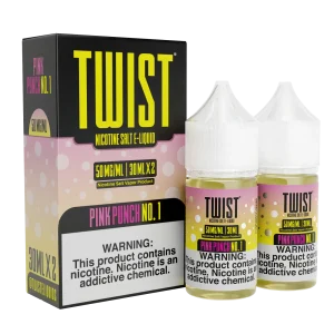 TWIST Nicotine Salt E-Liquid – Pink Punch No.1 – 60ML E-Liquid (Twin 30ML Pack)