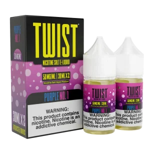 TWIST Nicotine Salt E-Liquid – Purple No.1 – 60ML E-Liquid (Twin 30ML Pack)