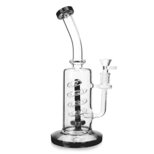 Twisting Helix Perc Bong - 12in