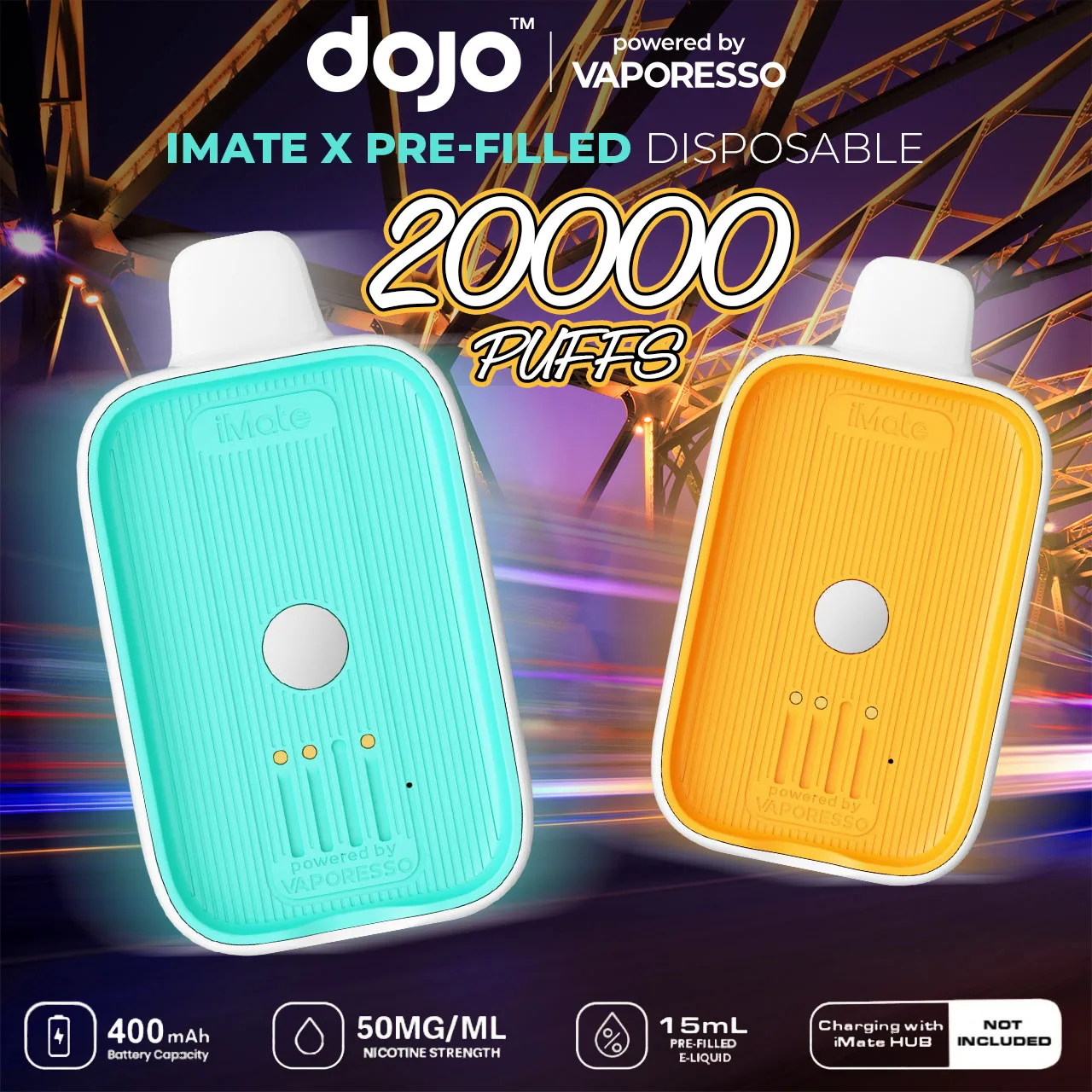 Vaporesso Dojo iMate X Pre-Filled 20K Puff Disposable Replacement Pod Cartridge – 1PK - Image 2