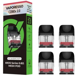 Vaporesso XROS Series Replacement Pods 2ml (Pack Of 4) - 0.8ohm