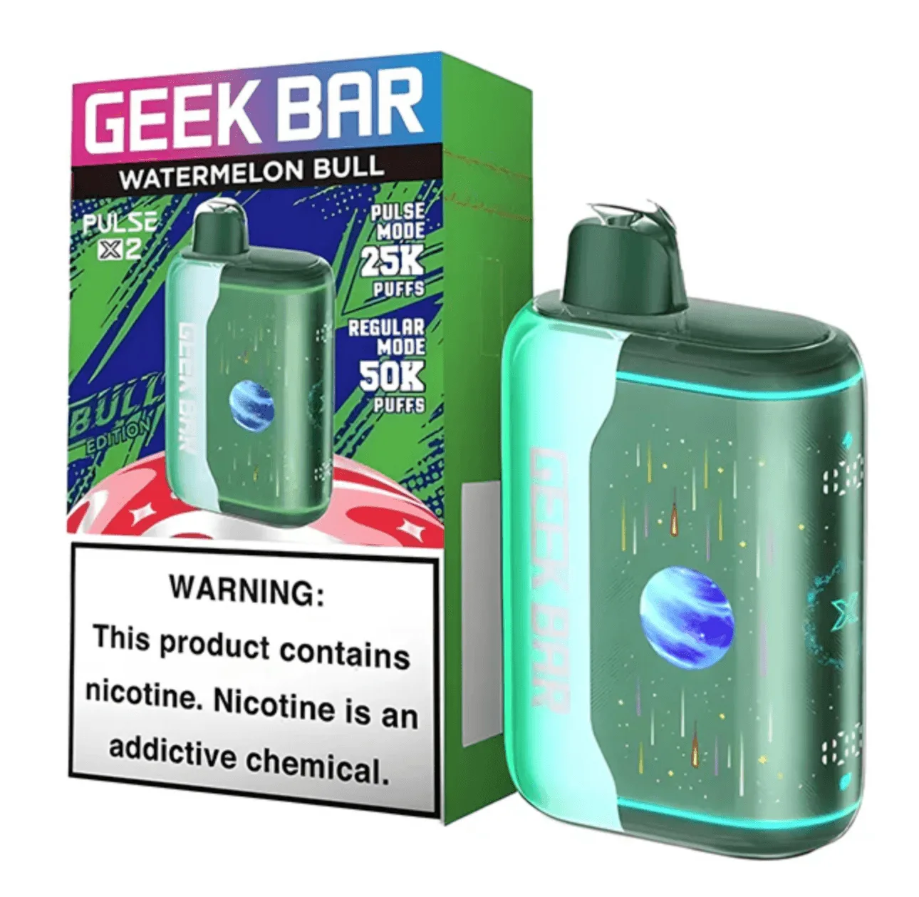 Watermelon Bull Geek Bar Pulse X2 50K