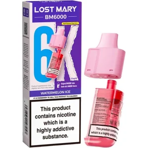 Watermelon ice Lost Mary BM6000 pod & refill 12ml