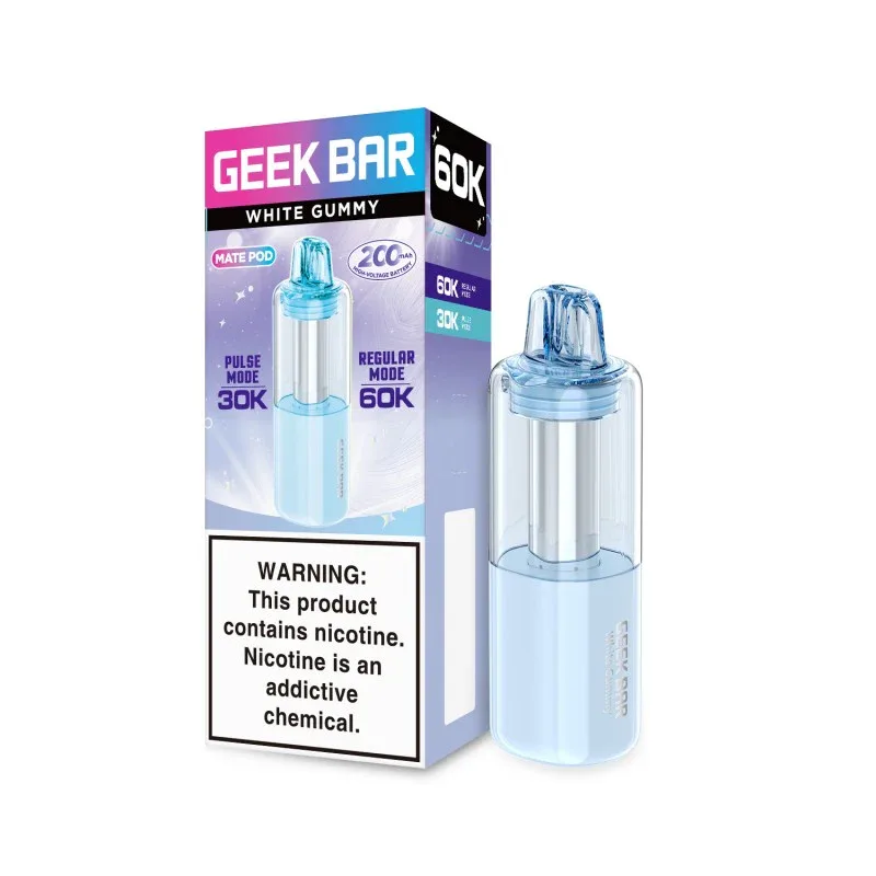 White Gummy Geek Bar Mate Pod 60K