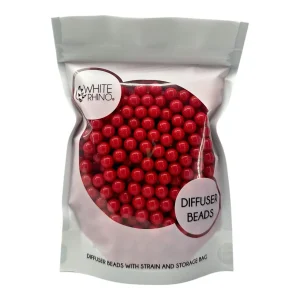 White Rhino Diffuser Beads with Strain and Storage 500ct Bag